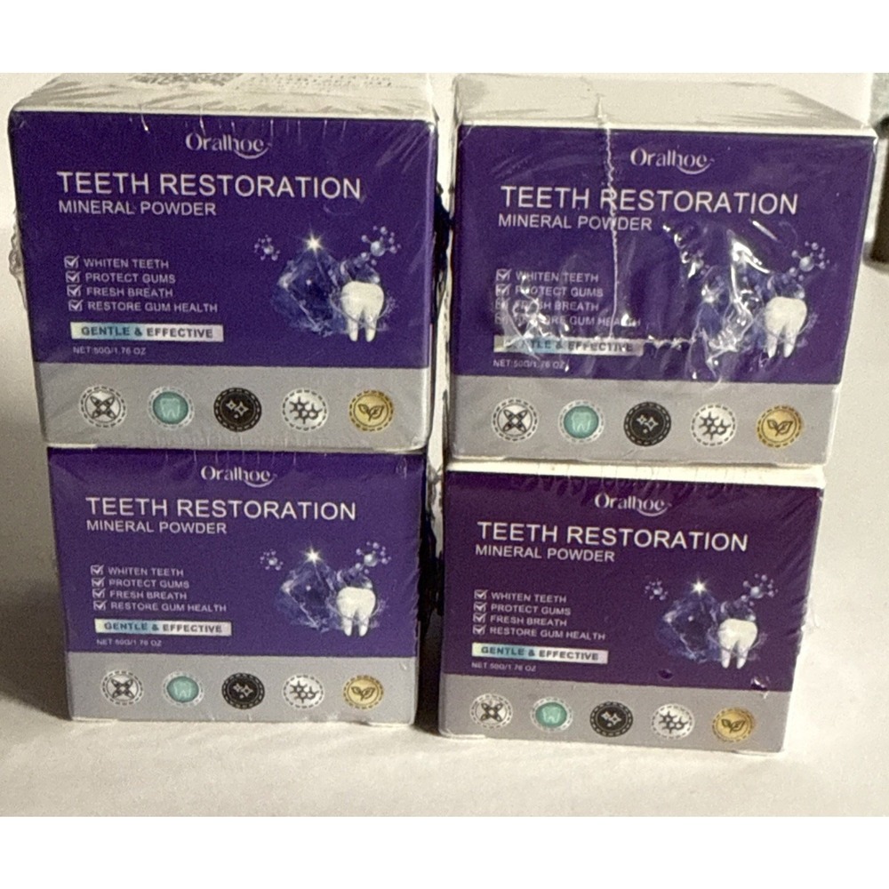 Lot of 4 Dental restoration mineral powder, mineral tooth powder teeth whitening